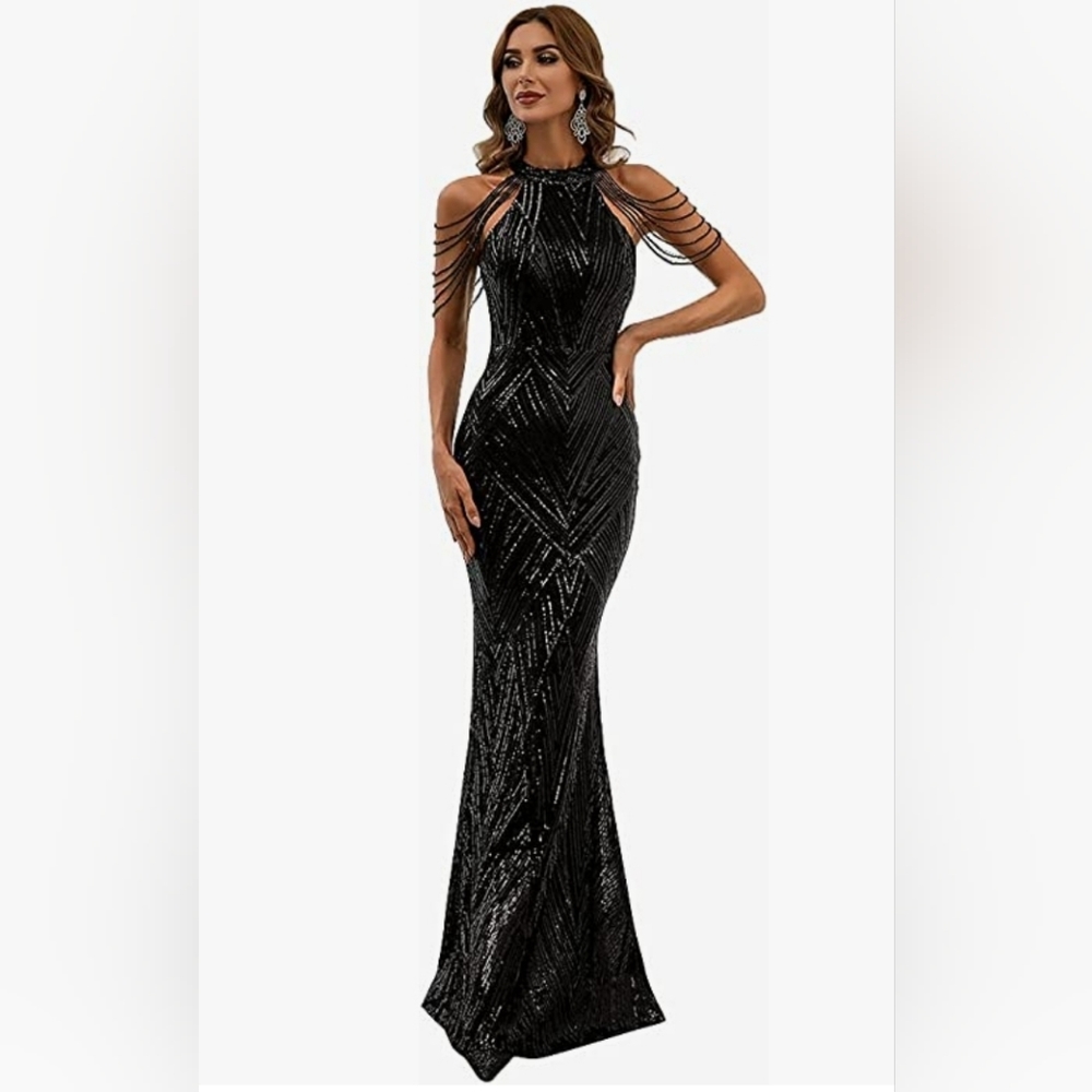 Beautiful black sequin dress